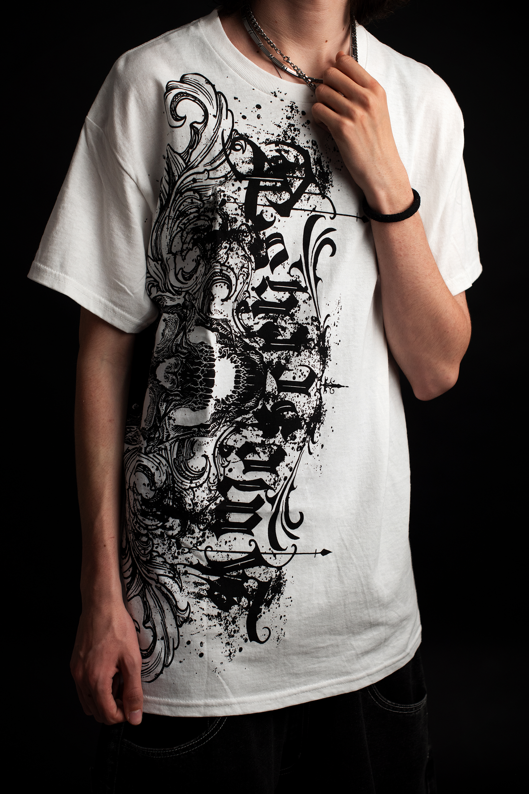 "STAINED" T-SHIRT - WHITE