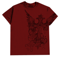 "ENIGMA" T-SHIRT (GARNET RED)