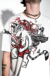"AMMOCAT RIFF" TEE (WHITE) [PRE-ORDER]
