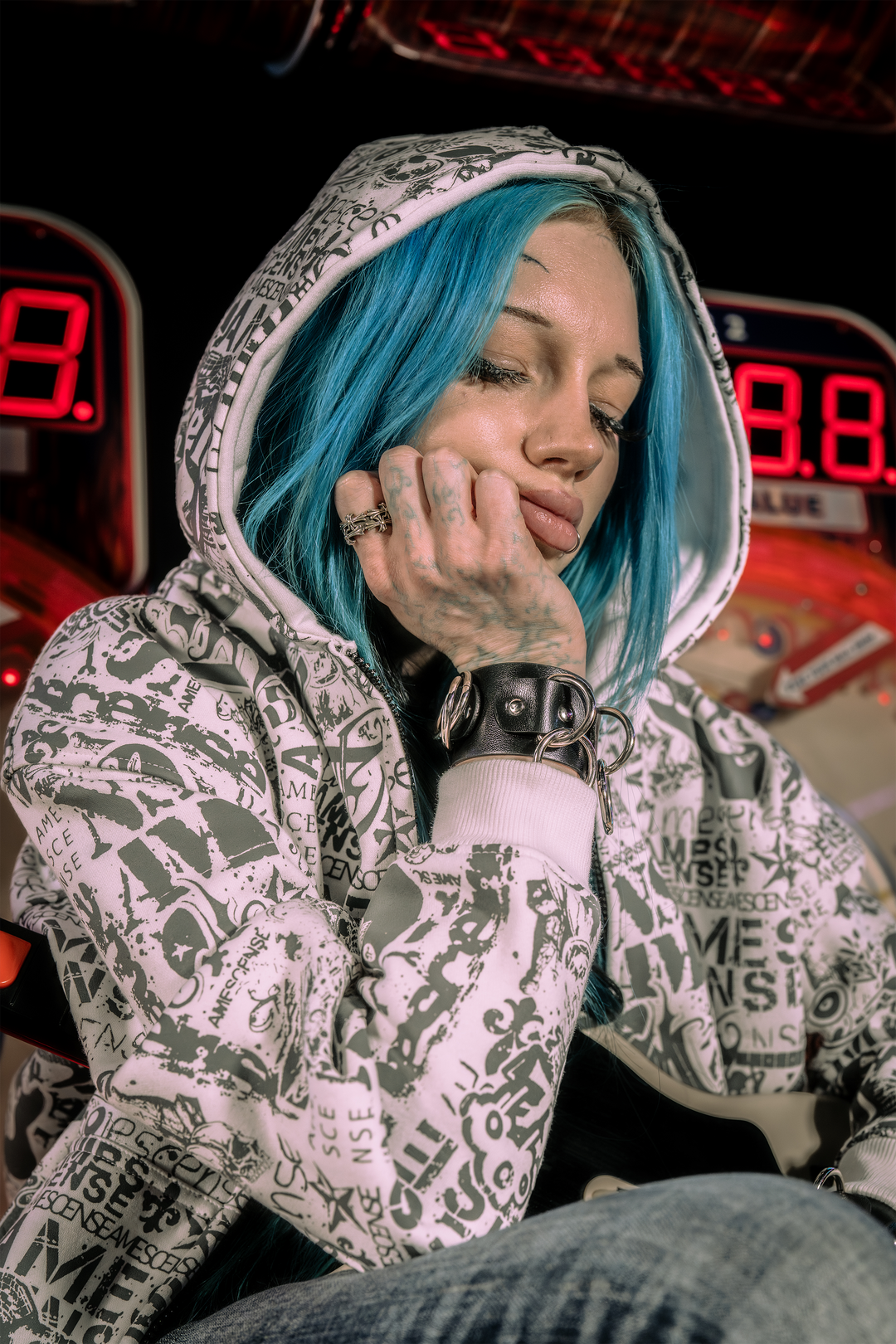 "DAZED" PATTERN HOODIE