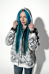 "DAZED" PATTERN HOODIE