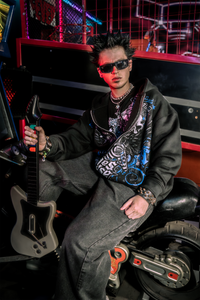 "VERSUS" ZIP-UP HOODIE