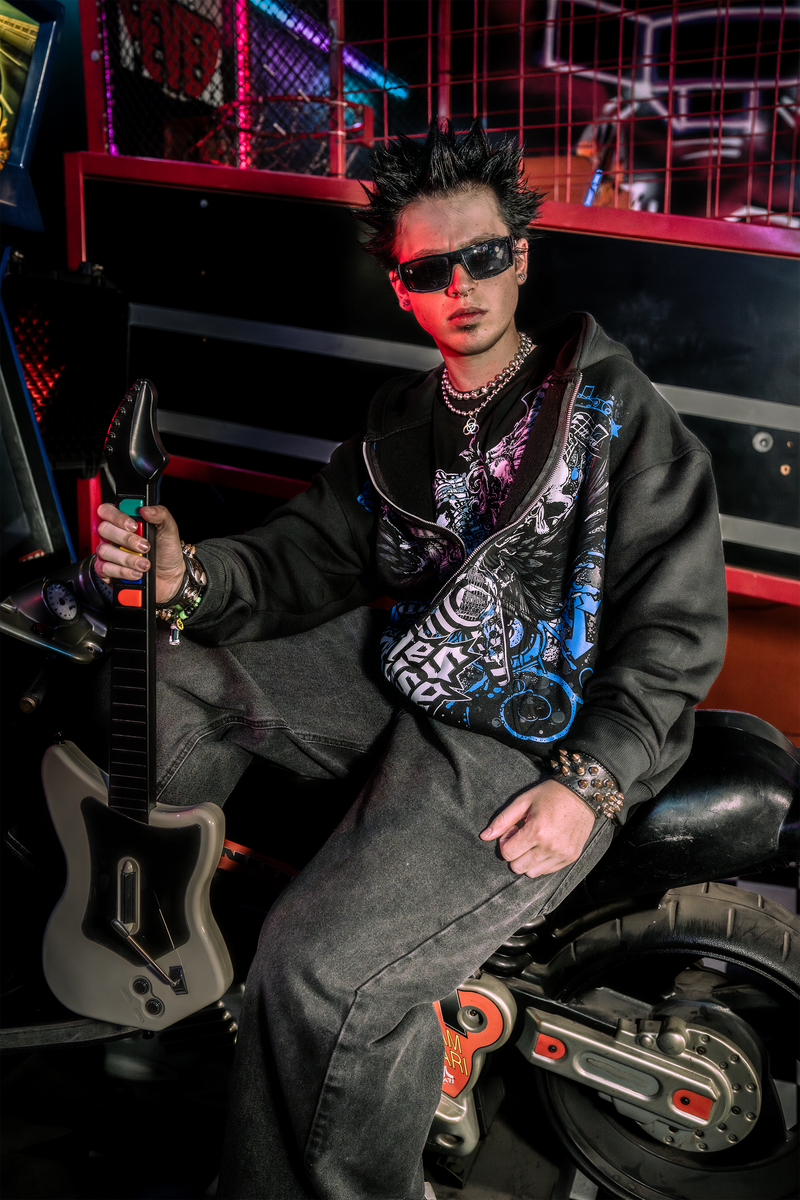 "VERSUS" ZIP-UP HOODIE