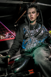 "VERSUS" ZIP-UP HOODIE