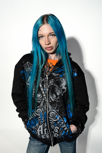 "VERSUS" ZIP-UP HOODIE