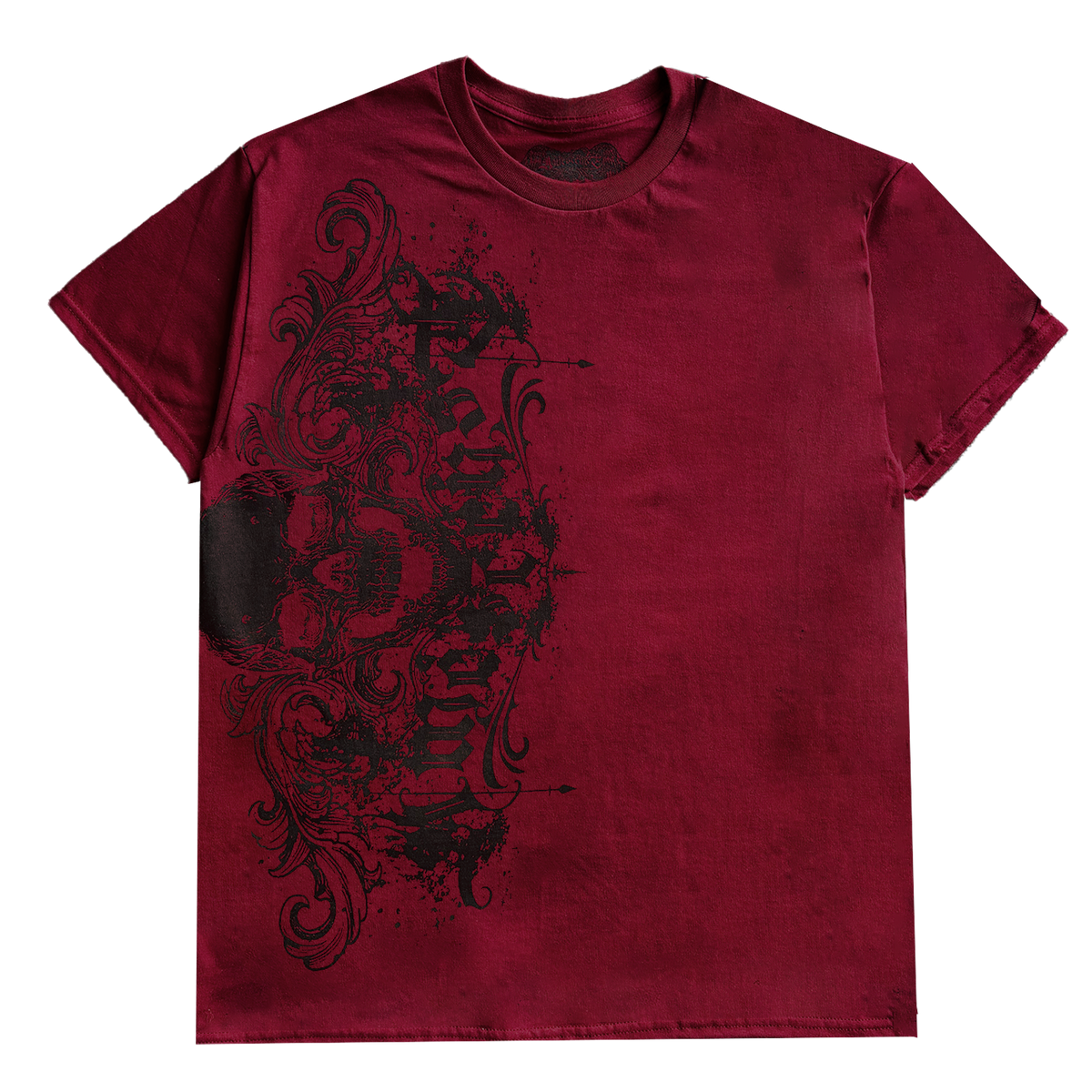 "STAINED" T-SHIRT - GARNET RED [PRE-ORDER]