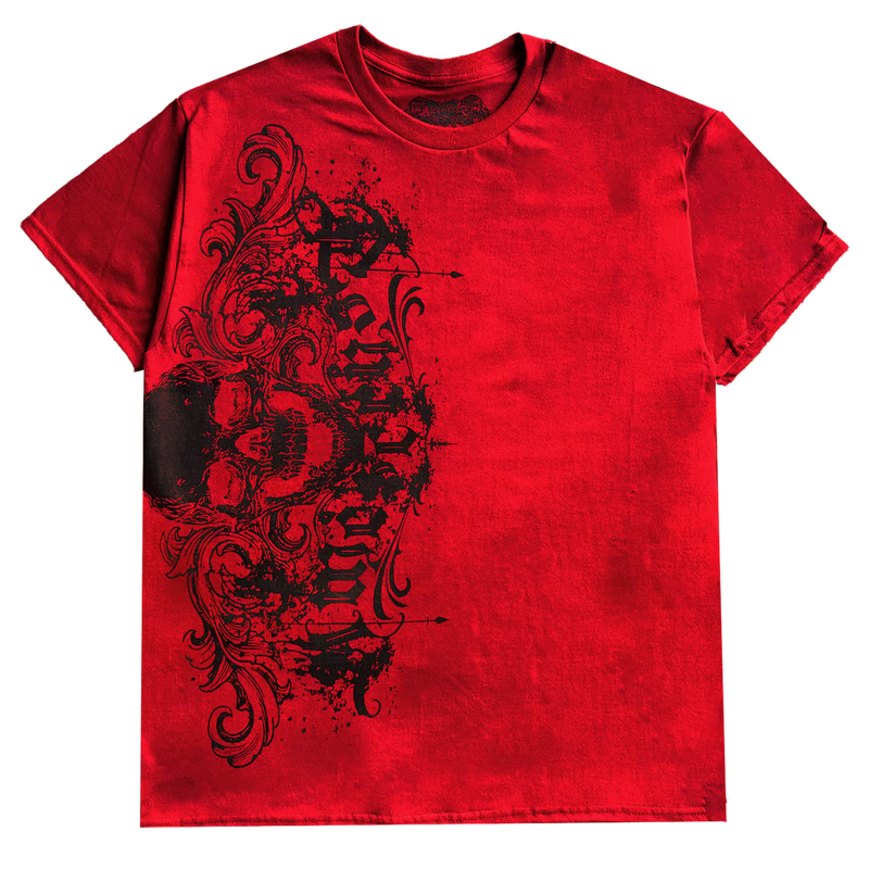 "STAINED" T-SHIRT (CARDINAL RED)