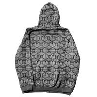 "CROSSBONES" PATTERN HOODIE - GRAY