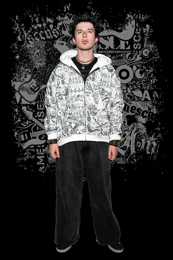 "DAZED" PATTERN HOODIE
