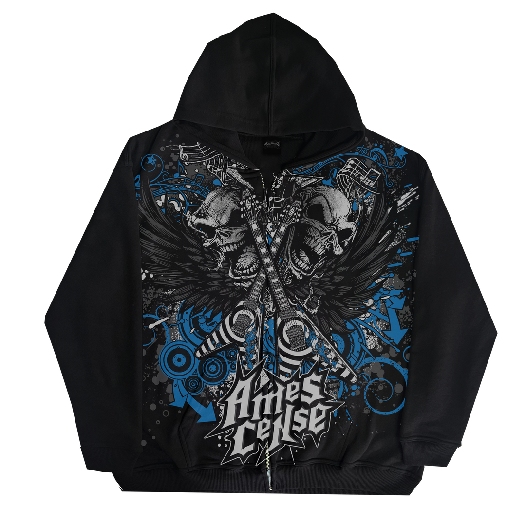"VERSUS" ZIP-UP HOODIE
